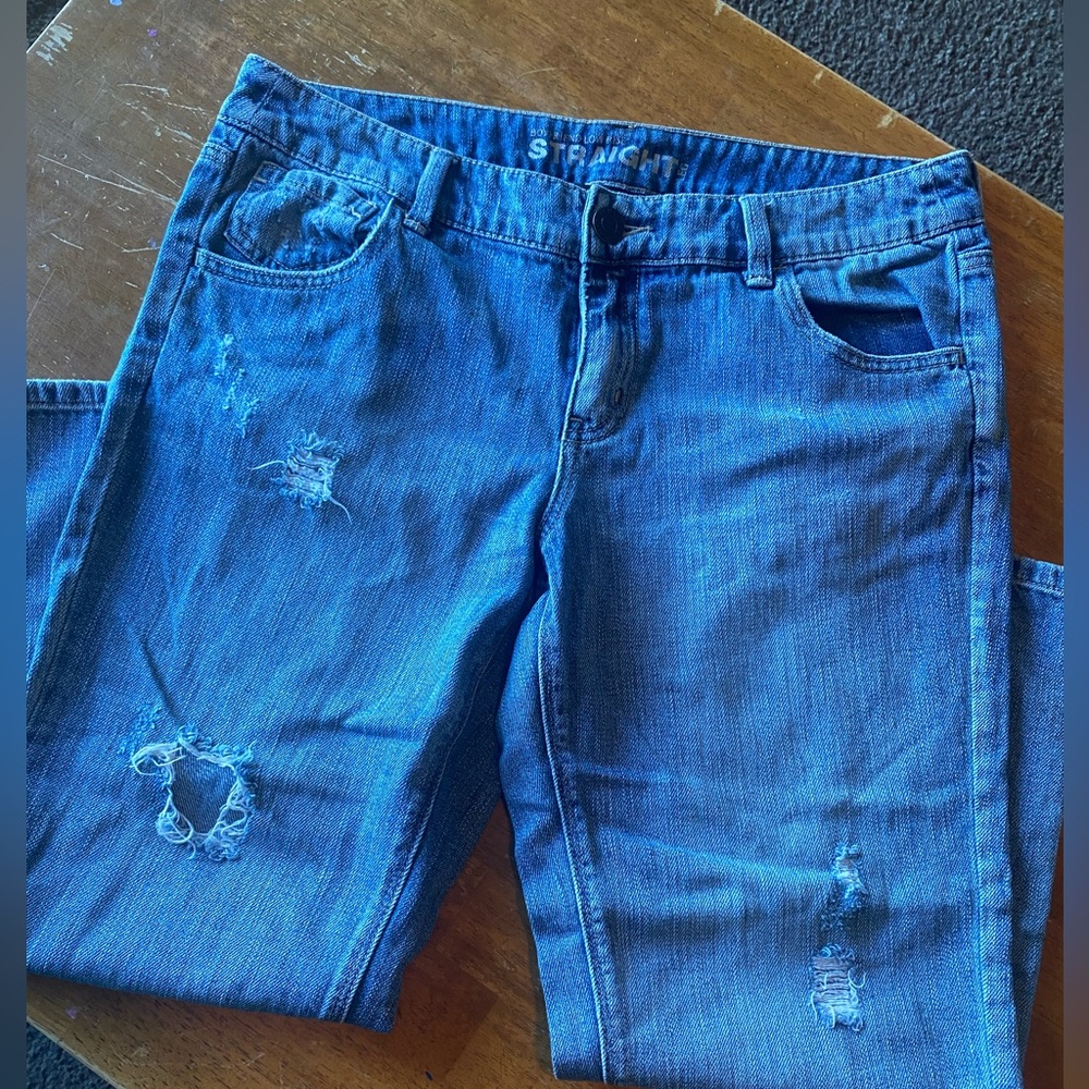 Strait leg boyfriend jeans. Size 8